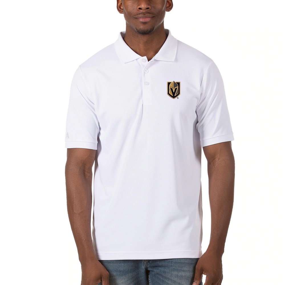 Vegas Golden Knights Antigua Legacy Pique Polo - White