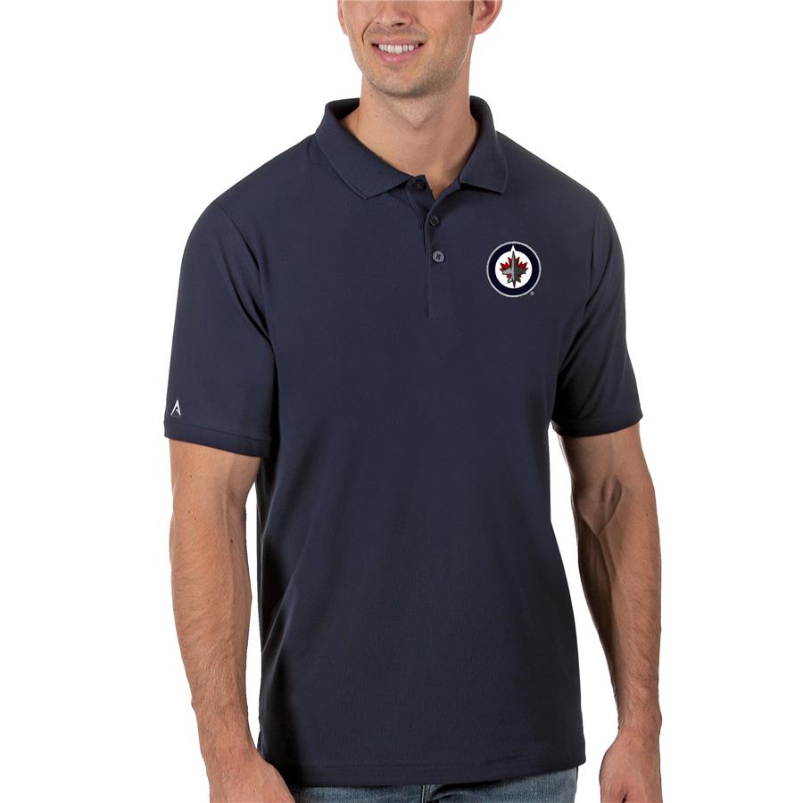 Winnipeg Jets Antigua Legacy Pique Polo - Navy