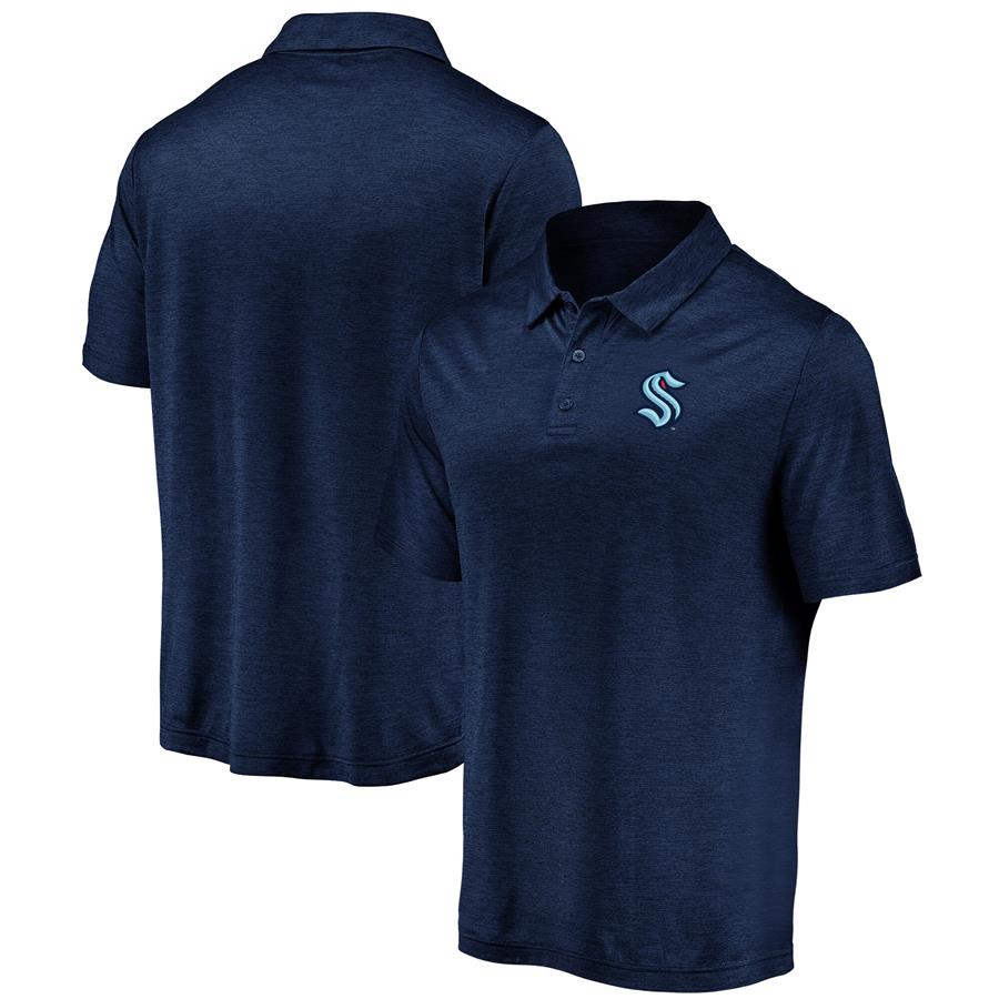 Seattle Kraken Fanatics Branded Primary Logo Polo - Navy