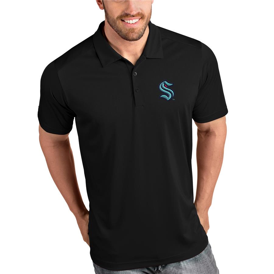 Seattle Kraken Antigua Tribute Polo - Black
