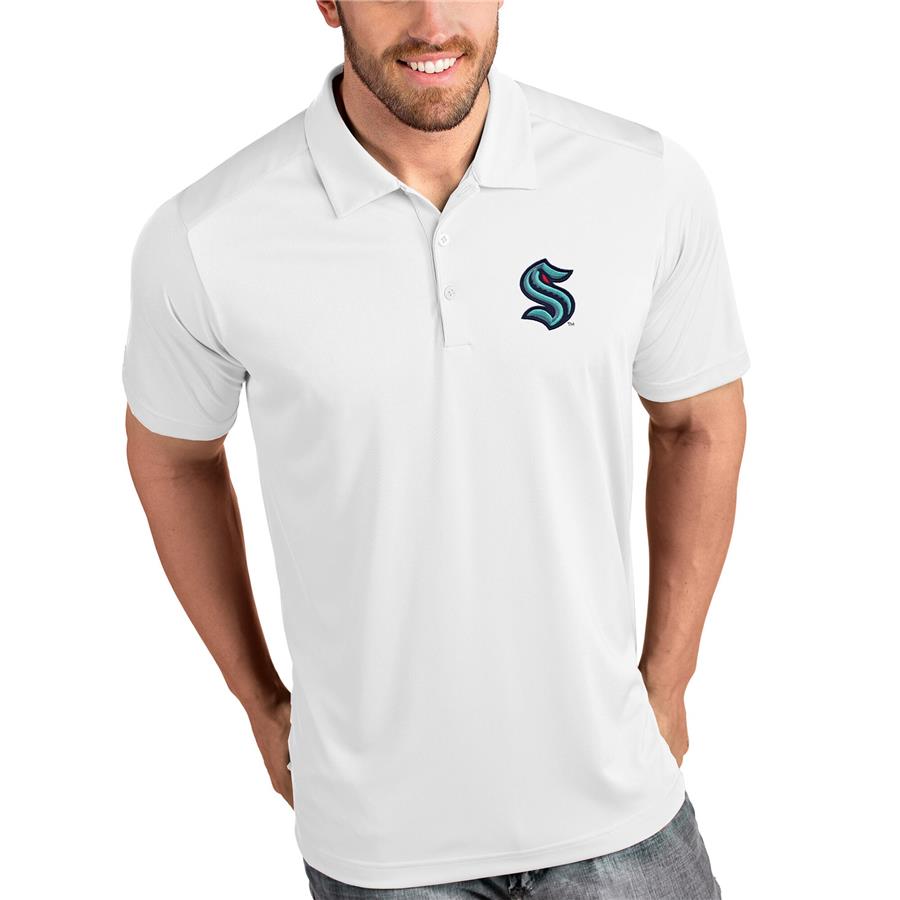 Seattle Kraken Antigua Tribute Polo - White