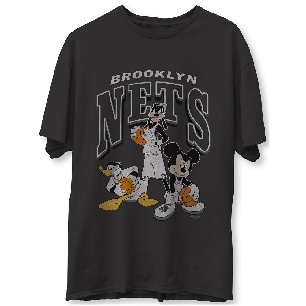 Brooklyn Nets Junk Food Disney Mickey Squad T-Shirt - Black