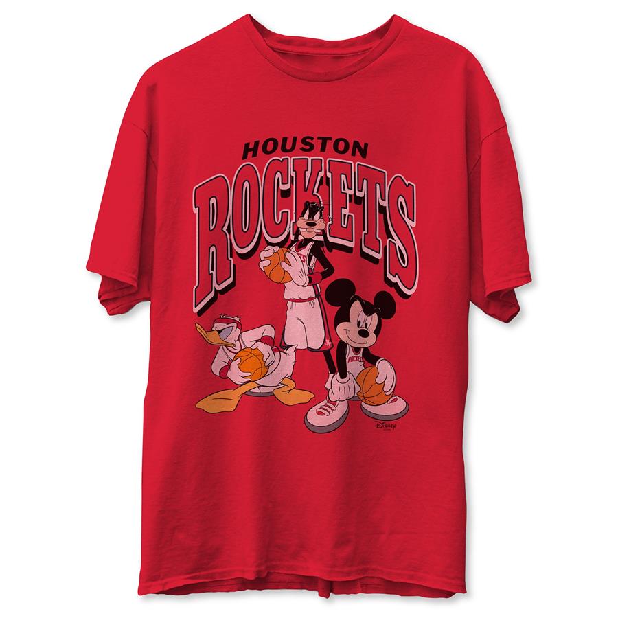 Houston Rockets Junk Food Disney Mickey Squad T-Shirt - Red