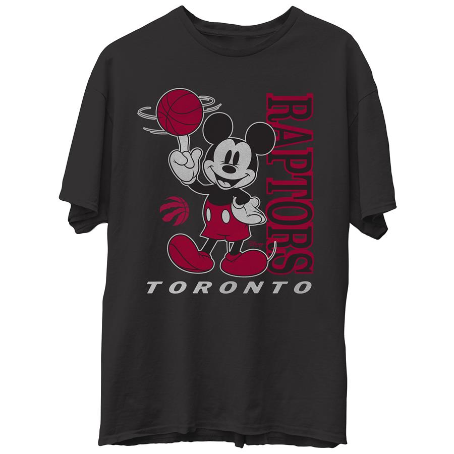 Toronto Raptors Junk Food Disney Vintage Mickey Baller T-Shirt - Black