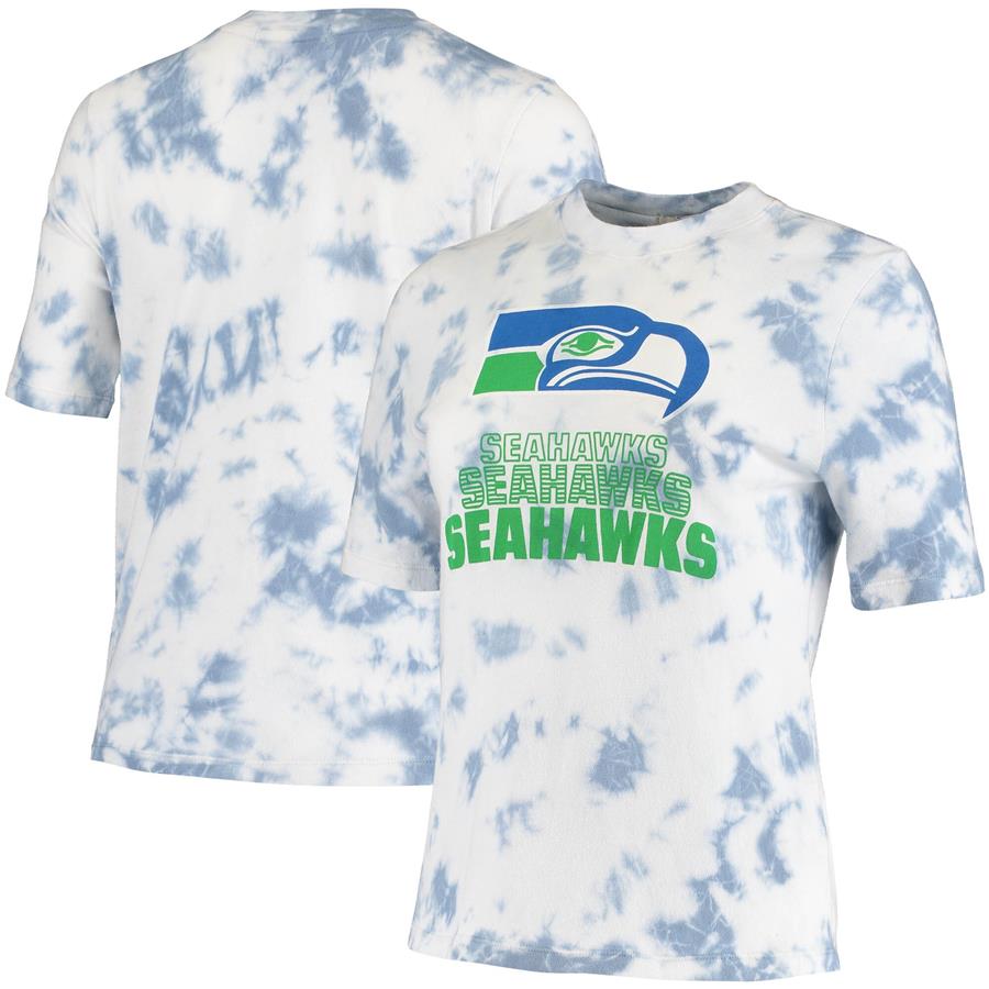 Seattle Seahawks Junk Food Women's Team Spirit Tie-Dye T-Shirt - Royal