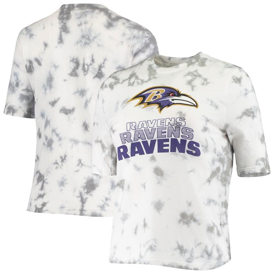Baltimore Ravens Junk Food Women's Team Spirit Tie-Dye T-Shirt - Black