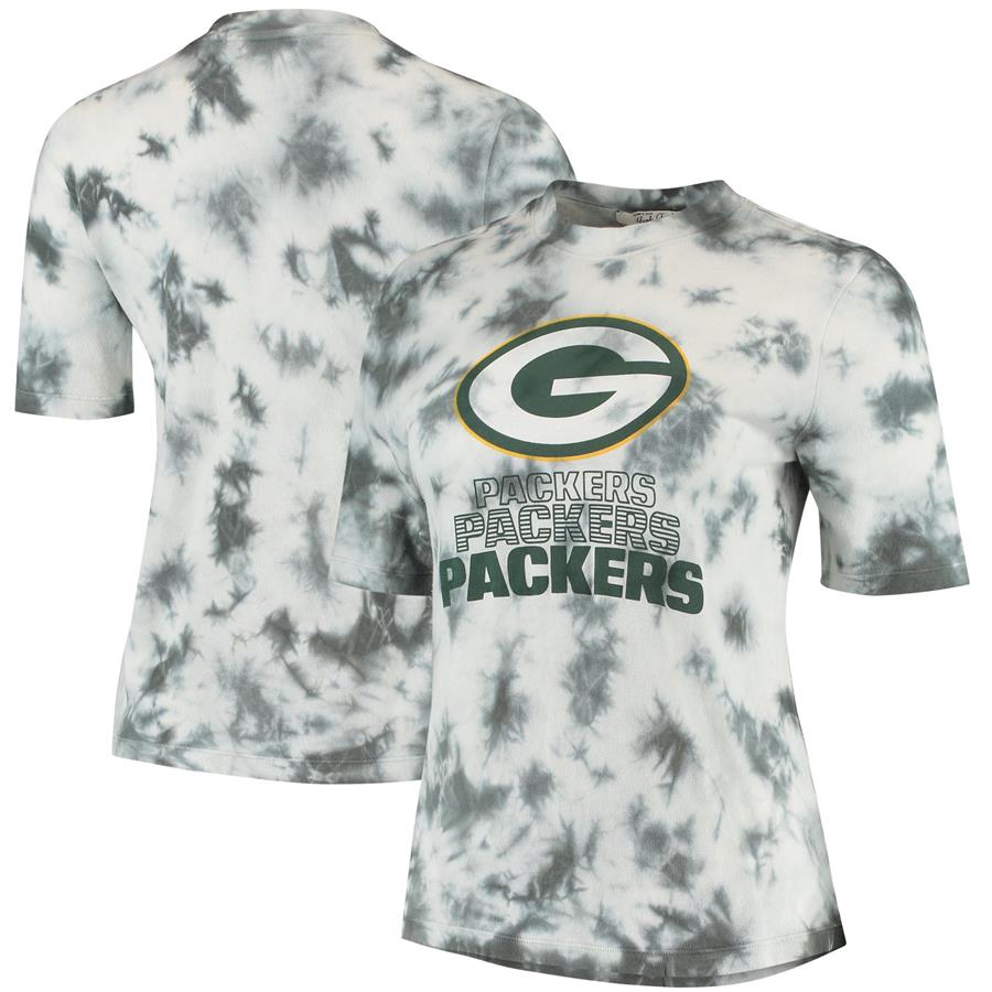 Green Bay Packers Junk Food Women's Team Spirit Tie-Dye T-Shirt - Green