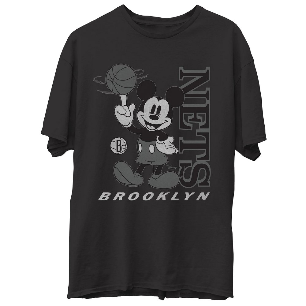Brooklyn Nets Junk Food Disney Vintage Mickey Baller T-Shirt - Black