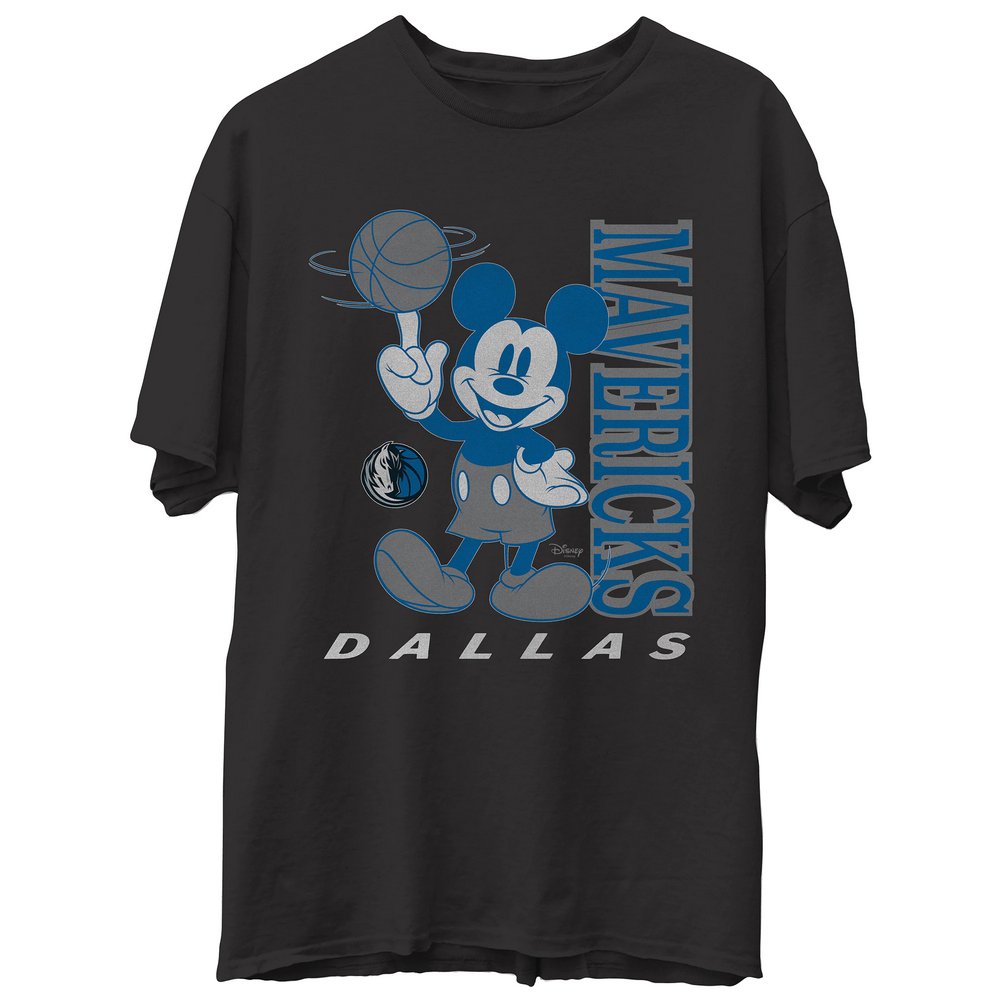 Dallas Mavericks Junk Food Disney Vintage Mickey Baller T-Shirt - Black