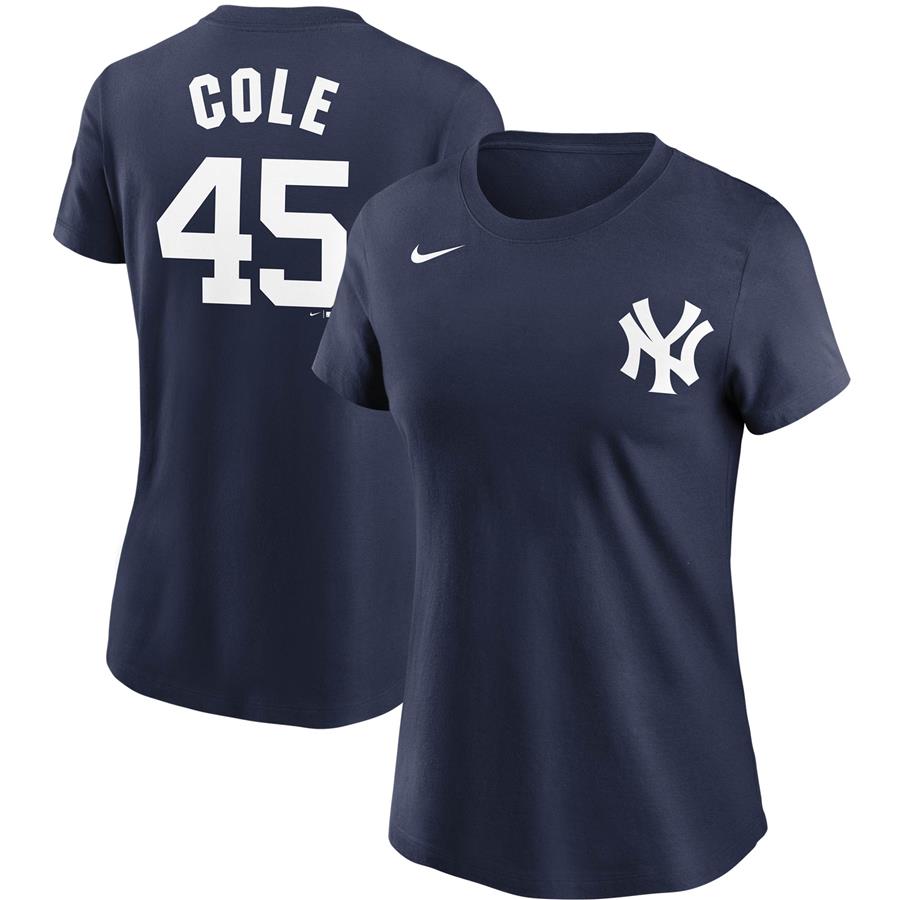 Женская футболка Gerrit Cole New York Yankees Nike Name & Number (тёмно-синий)