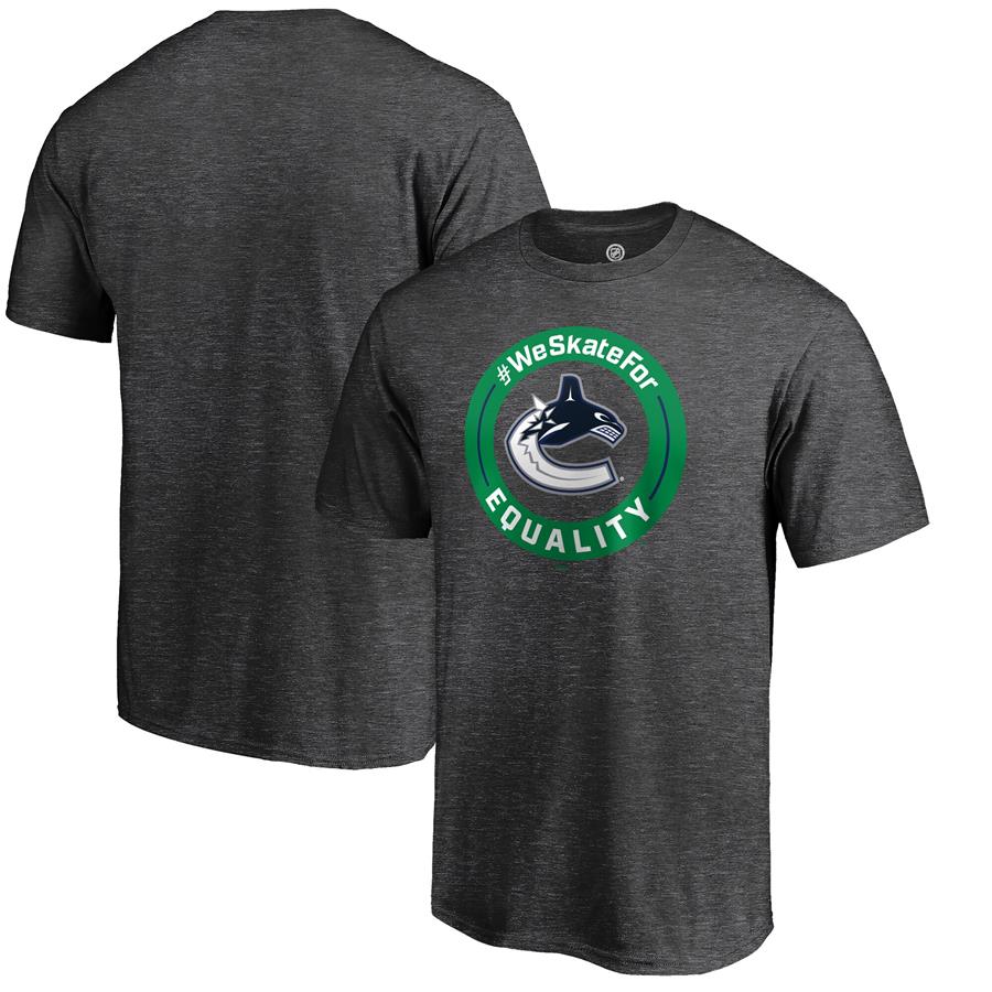 Vancouver Canucks Fanatics Branded #WeSkateFor T-Shirt - Heather Gray