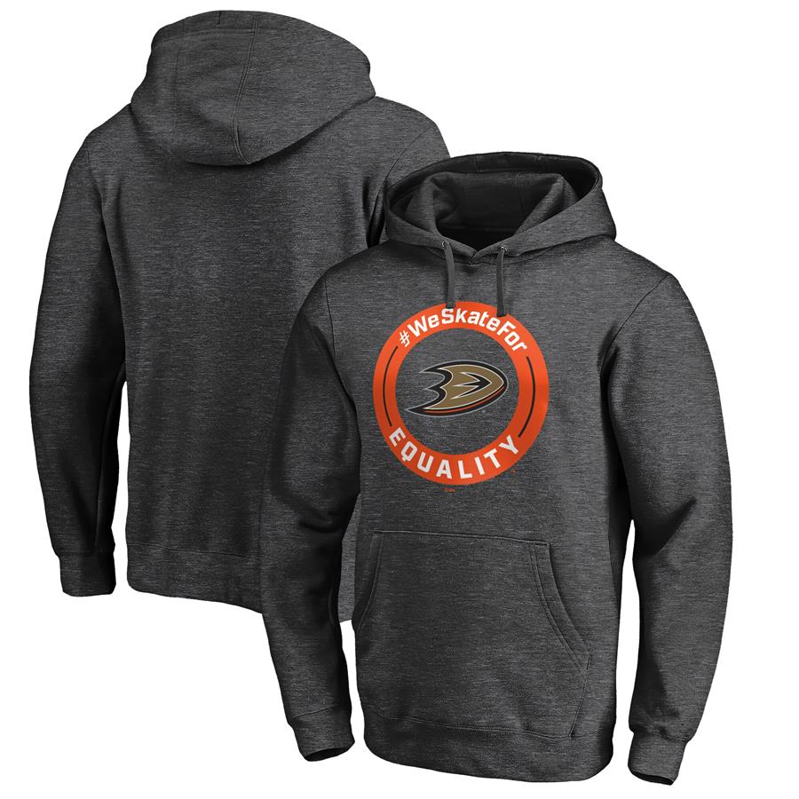 Anaheim Ducks Fanatics Branded #WeSkateFor Pullover Hoodie - Heather Gray