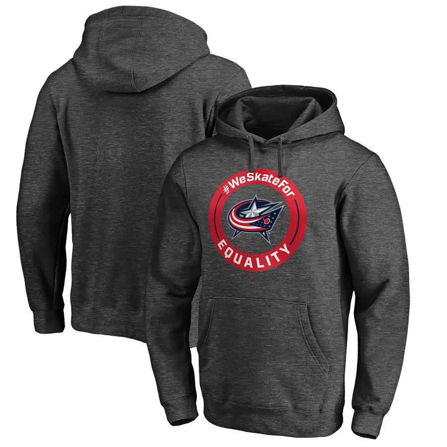 Columbus Blue Jackets Fanatics Branded #WeSkateFor Pullover Hoodie - Heather Gray