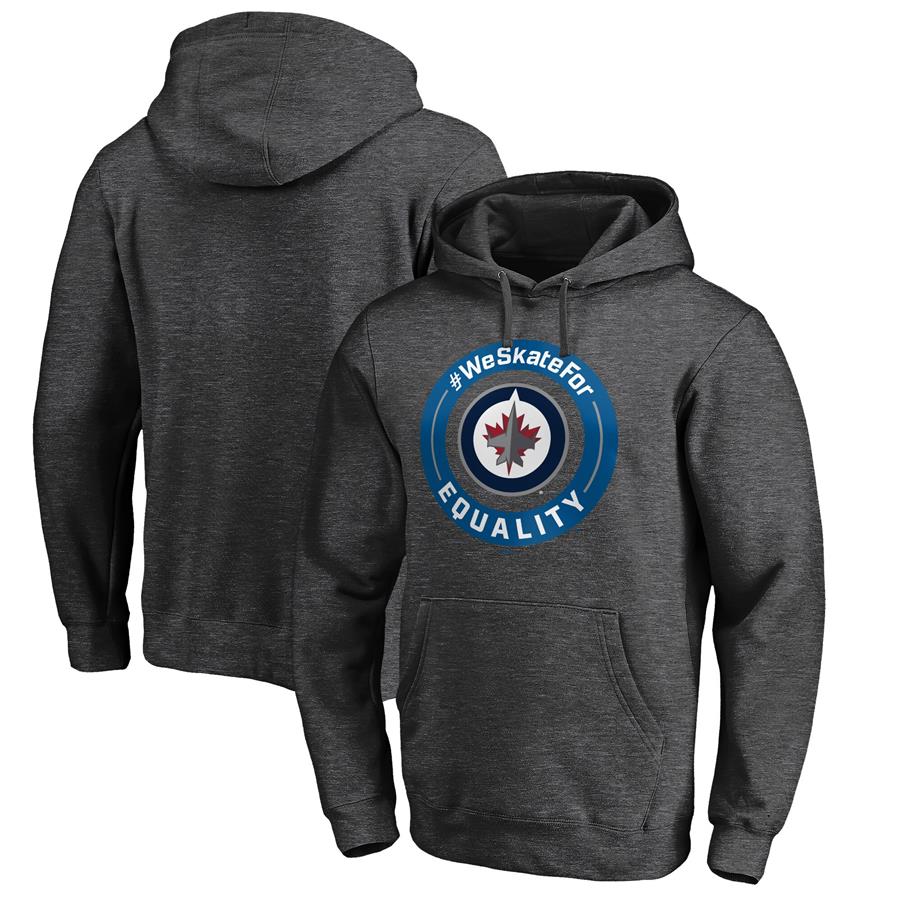 Winnipeg Jets Fanatics Branded #WeSkateFor Pullover Hoodie - Heather Gray