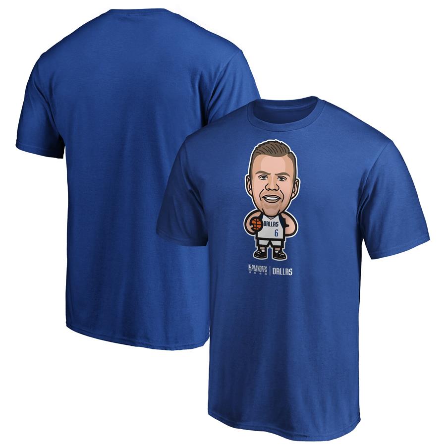 Kristaps Porzingis Dallas Mavericks Fanatics Branded 2020 NBA Playoffs Bound Star Player T-Shirt - Royal