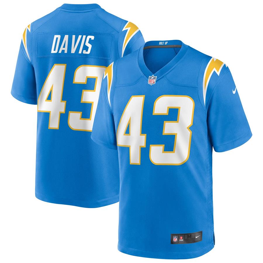 Джерси Michael Davis Los Angeles Chargers Nike Game (голубой)