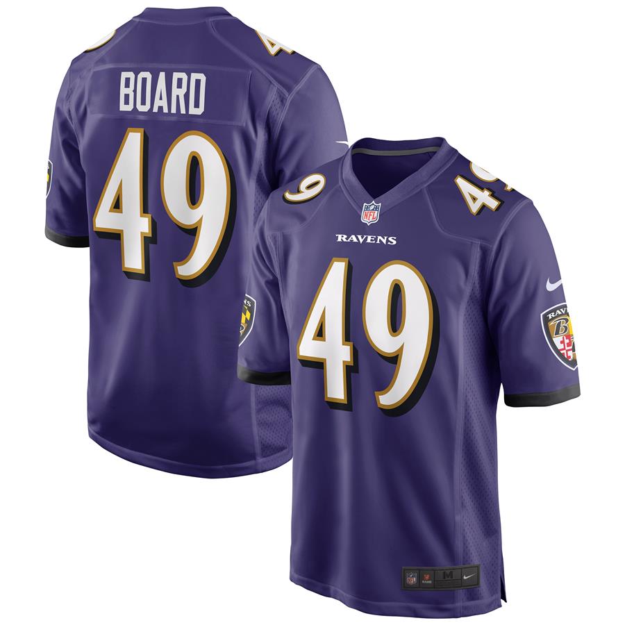Chris Board Baltimore Ravens Nike Game Jersey - Purple