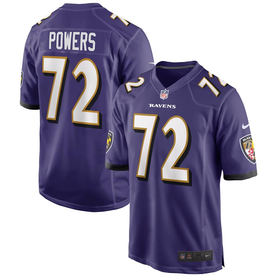 Ben Powers Baltimore Ravens Nike Game Player Jersey - Purple