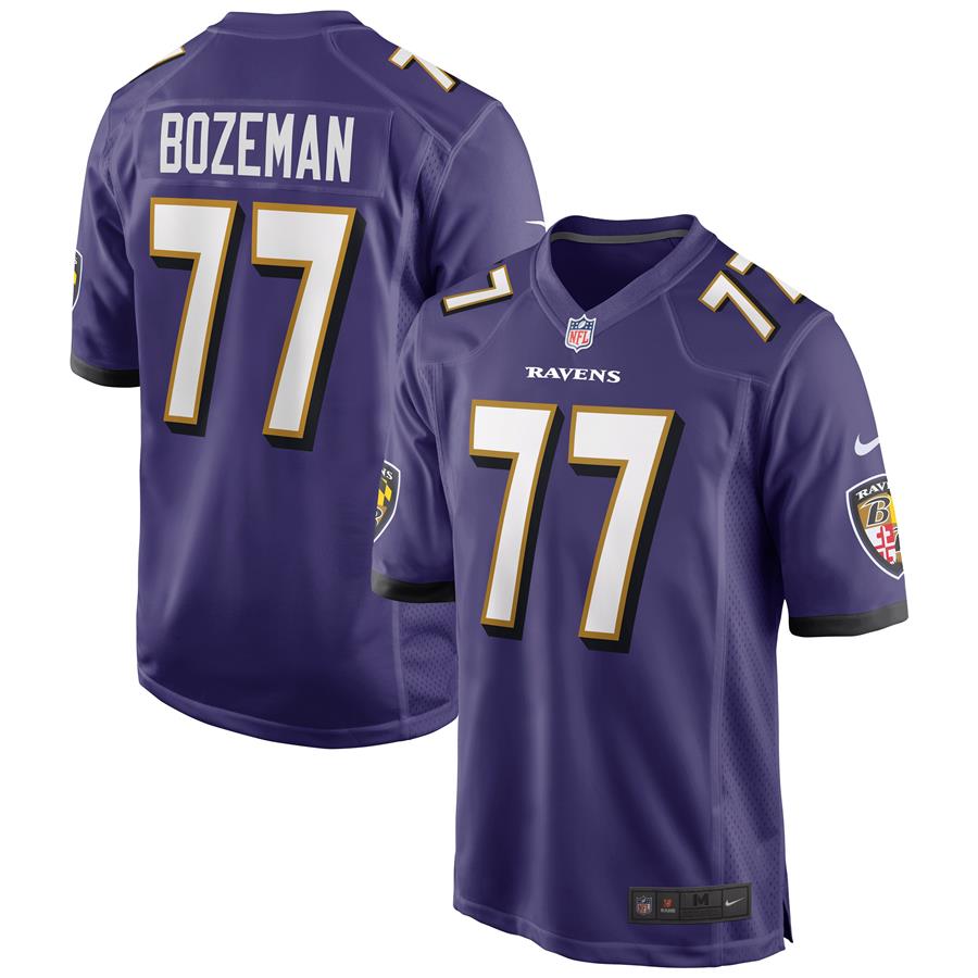 Bradley Bozeman Baltimore Ravens Nike Game Player Jersey - Purple
