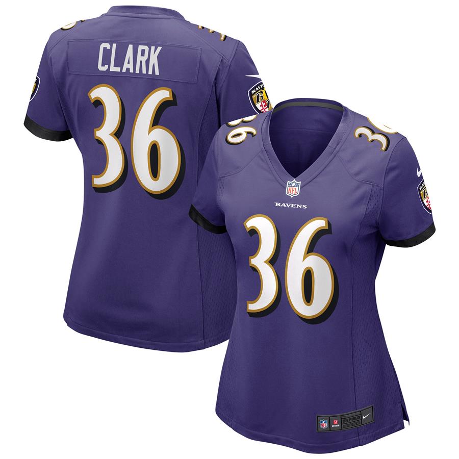 Chuck Clark Baltimore Ravens Nike Women's Game Jersey - Purple
