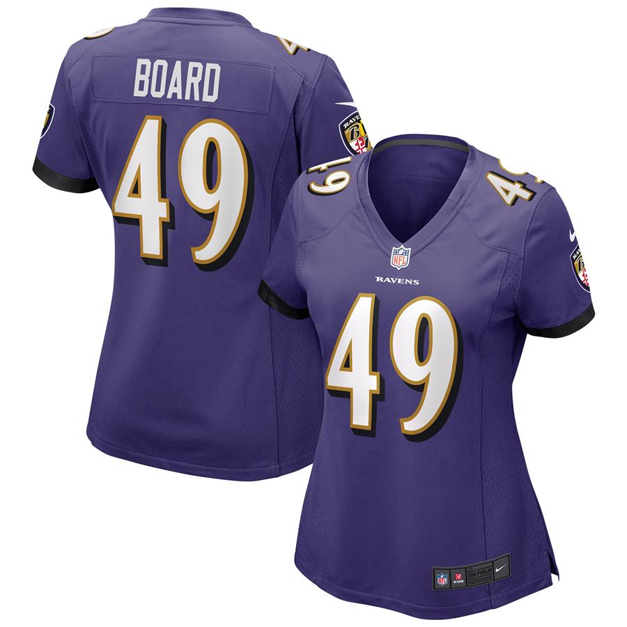 Chris Board Baltimore Ravens Nike Women's Game Jersey - Purple