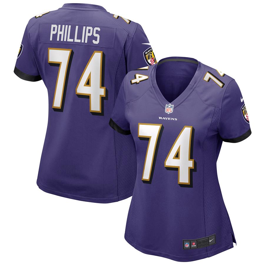Tyre Phillips Baltimore Ravens Nike Women's Game Jersey - Purple