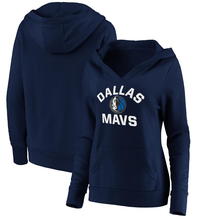 Dallas Mavericks Fanatics Branded Women's Overtime V-Neck Pullover Hoodie - Navy