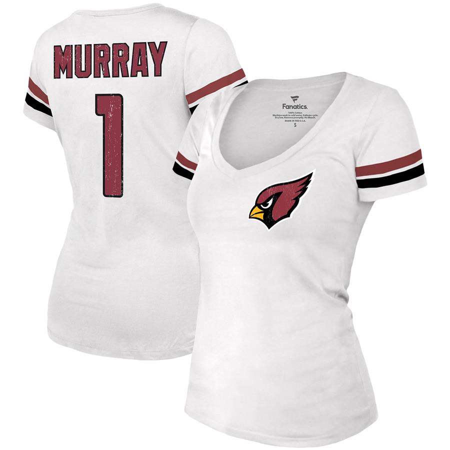 Kyler Murray Arizona Cardinals Fanatics Branded Women's Fashion Player Name & Number V-Neck T-Shirt - White