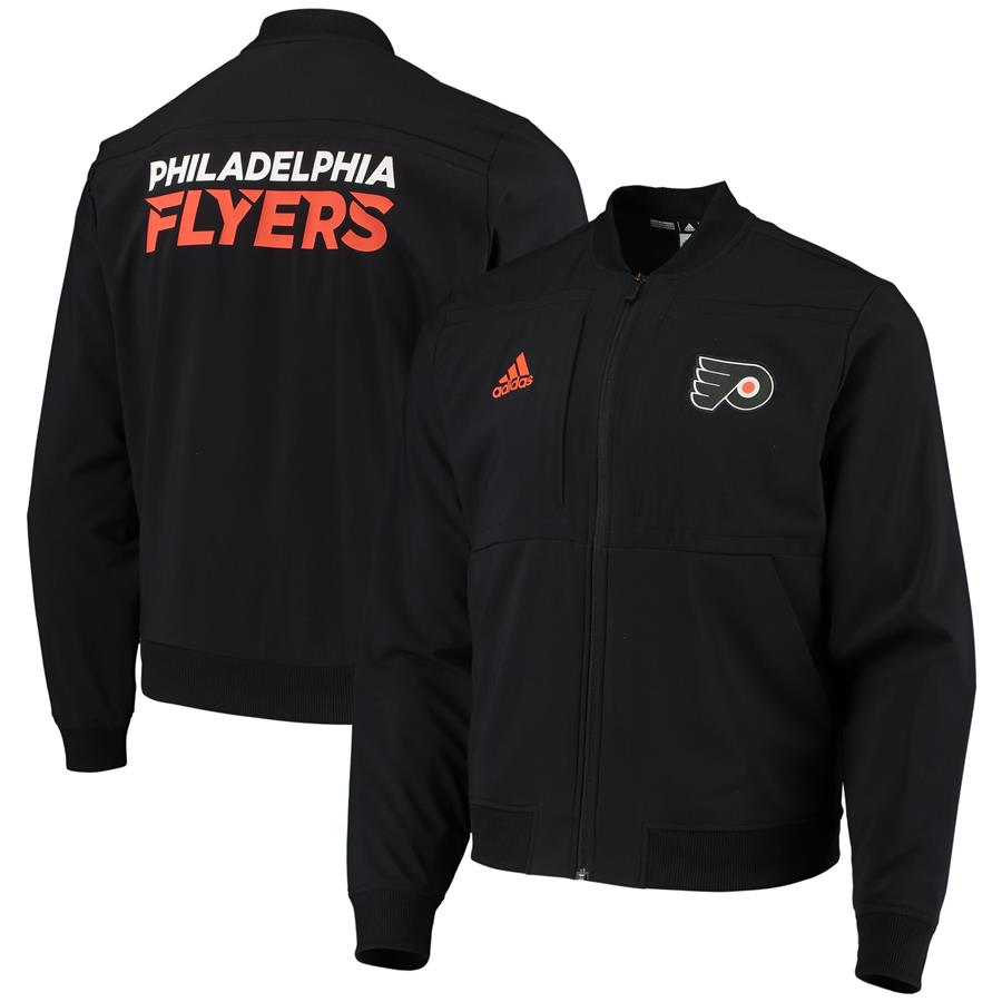 Philadelphia Flyers adidas Under the Lights Bomber Performance Full-Zip Jacket - Black