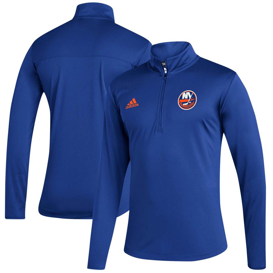 New York Islanders adidas Under the Lights AEROREADY Quarter-Zip Jacket - Royal