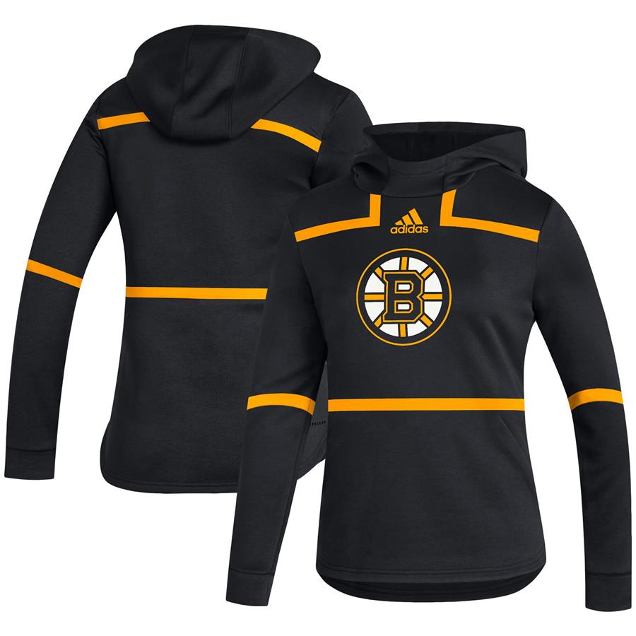 Boston Bruins adidas Women's Under the Lights AEROREADY Pullover Hoodie - Black