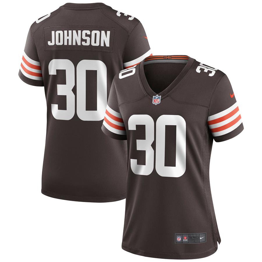 D'Ernest Johnson Cleveland Browns Nike Women's Game Jersey - Brown