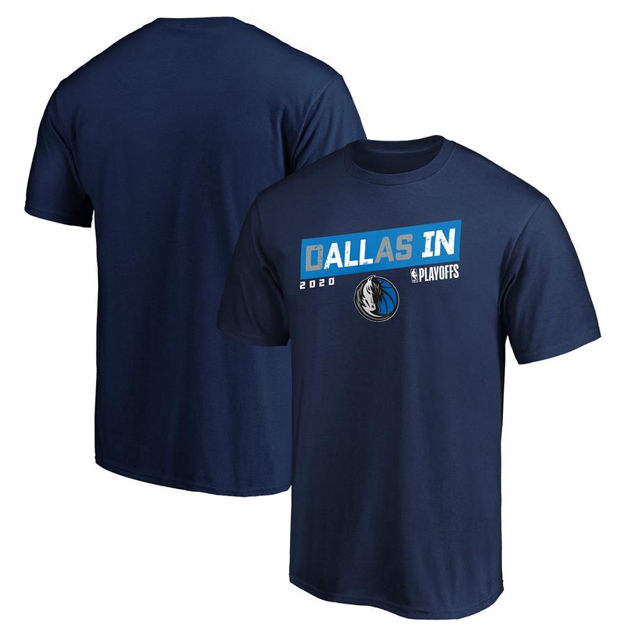 Dallas Mavericks Fanatics Branded 2020 NBA Playoffs Bound ISO Slogan T-Shirt - Navy
