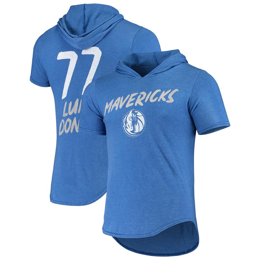 Luka Doncic Dallas Mavericks Fanatics Branded Hoodie Tri-Blend T-Shirt - Heathered Blue