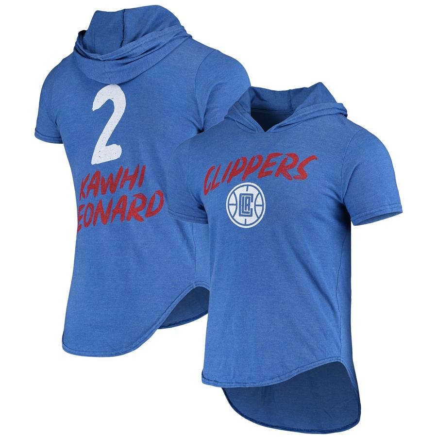 Kawhi Leonard LA Clippers Fanatics Branded Hoodie Tri-Blend T-Shirt - Heathered Royal