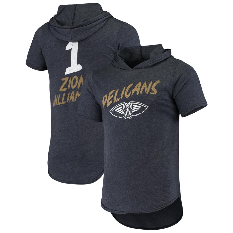 Zion Williamson New Orleans Pelicans Fanatics Branded Hoodie Tri-Blend T-Shirt - Heathered Navy