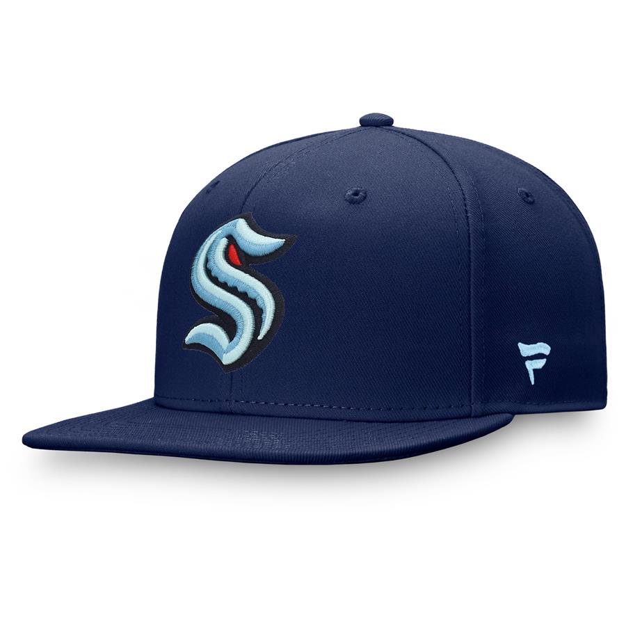 Seattle Kraken Fanatics Branded Primary Logo Fitted Hat - Deep Sea Blue