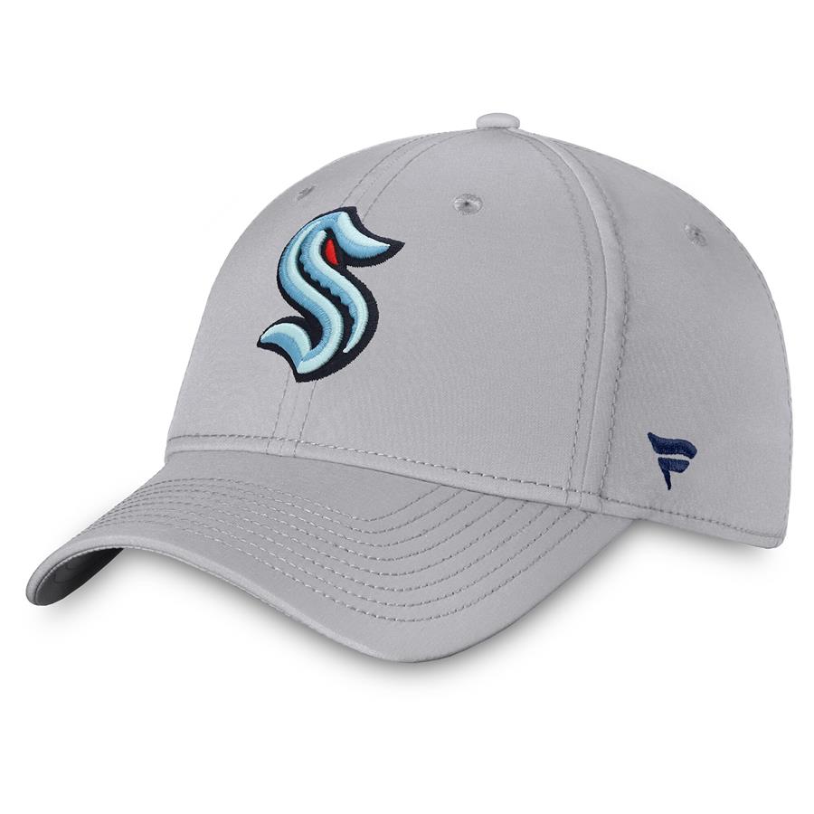 Seattle Kraken Fanatics Branded Primary Logo Core Flex Hat - Gray