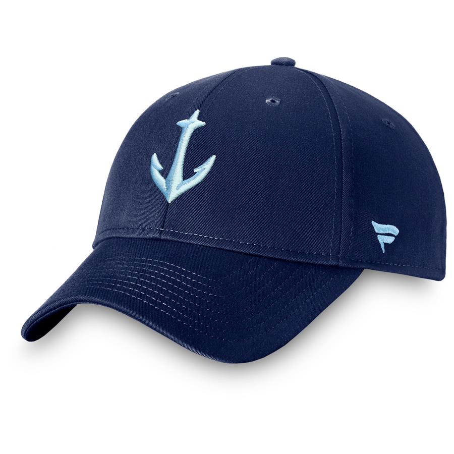 Seattle Kraken Fanatics Branded Core Secondary Logo Adjustable Hat - Deep Sea Blue