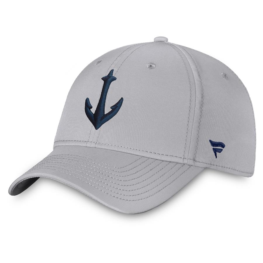 Seattle Kraken Fanatics Branded Secondary Logo Flex Hat - Gray