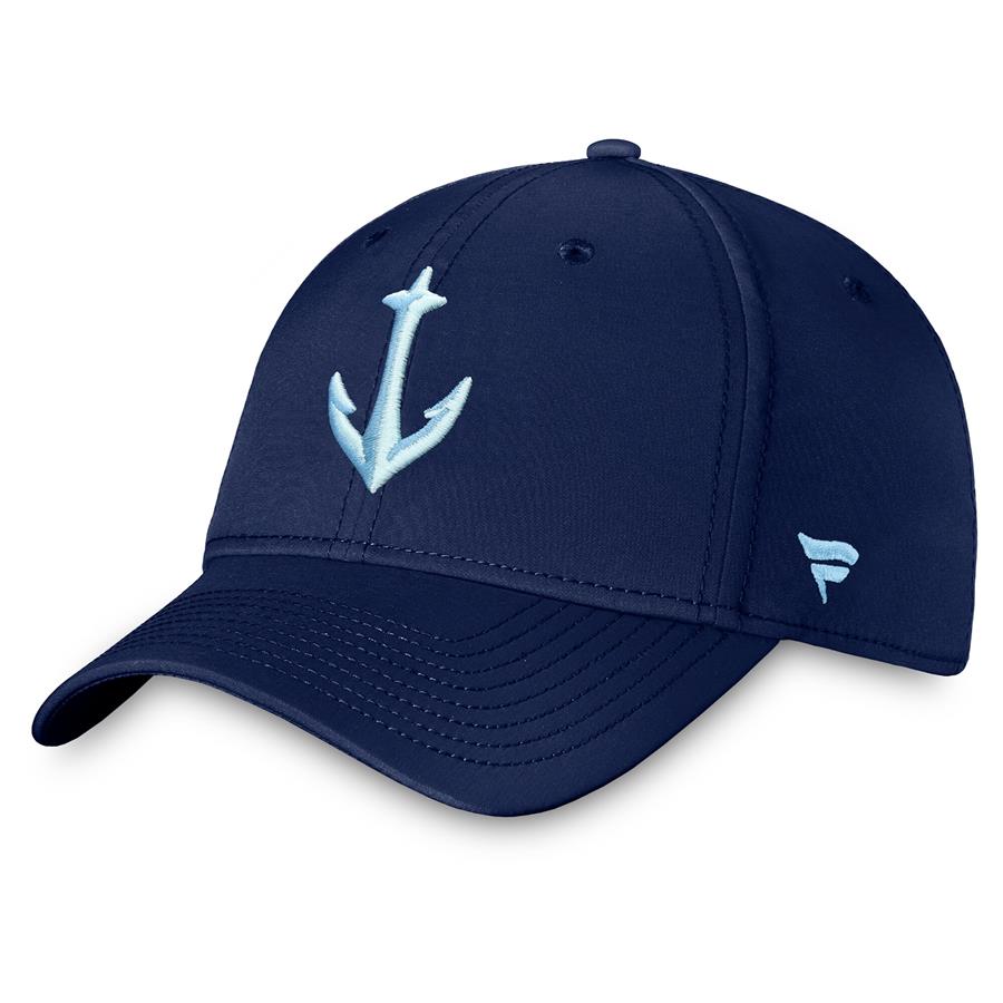 Seattle Kraken Fanatics Branded Secondary Logo Flex Hat - Deep Sea Blue