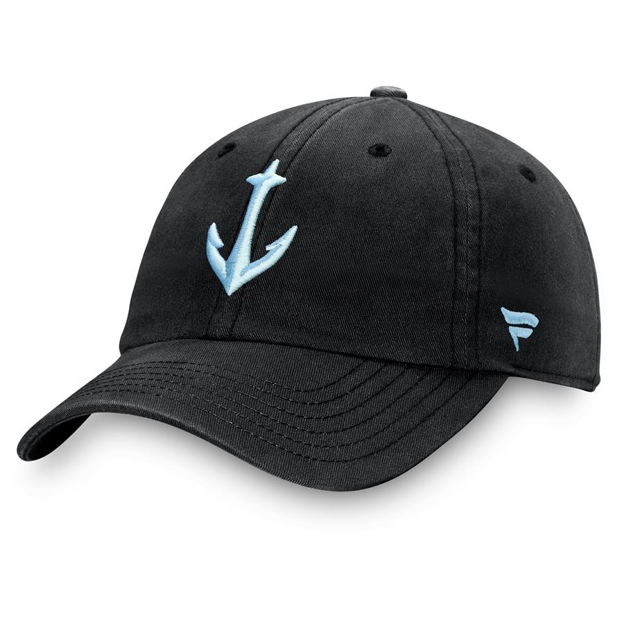 Seattle Kraken Fanatics Branded Secondary Logo Adjustable Hat - Black