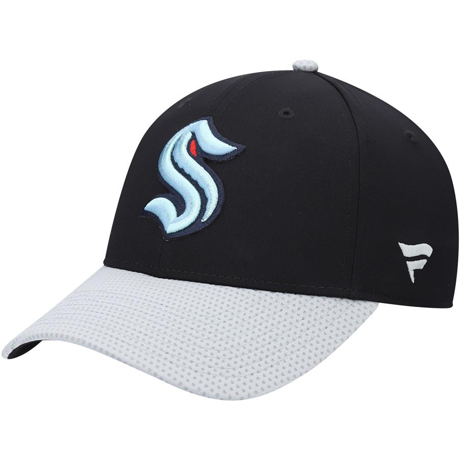 Seattle Kraken Fanatics Branded Primary Logo Snapback Hat - Black