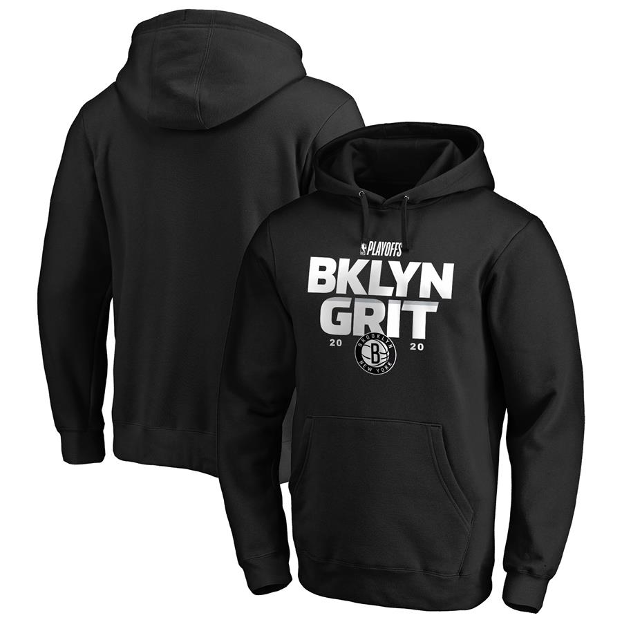 Brooklyn Nets Fanatics Branded 2020 NBA Playoffs Bound Tip Off Pullover Hoodie - Black