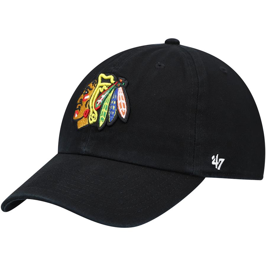 Chicago Blackhawks '47 Team Clean Up Adjustable Hat - Black