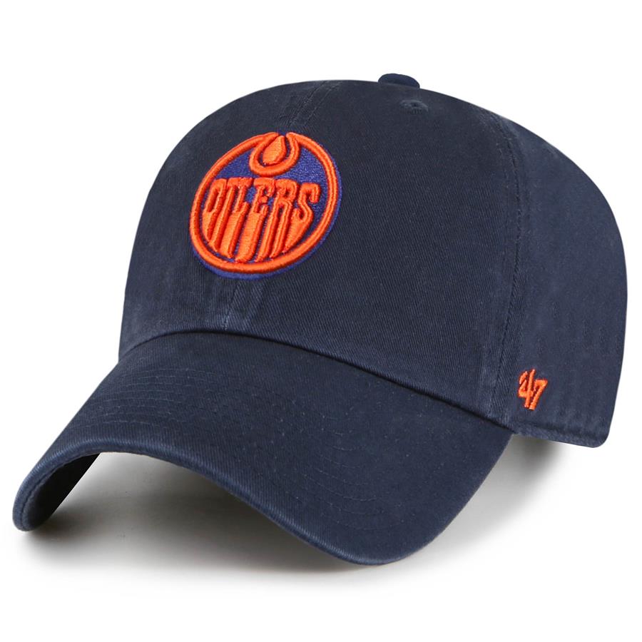 Edmonton Oilers '47 Team Clean Up Adjustable Hat - Navy