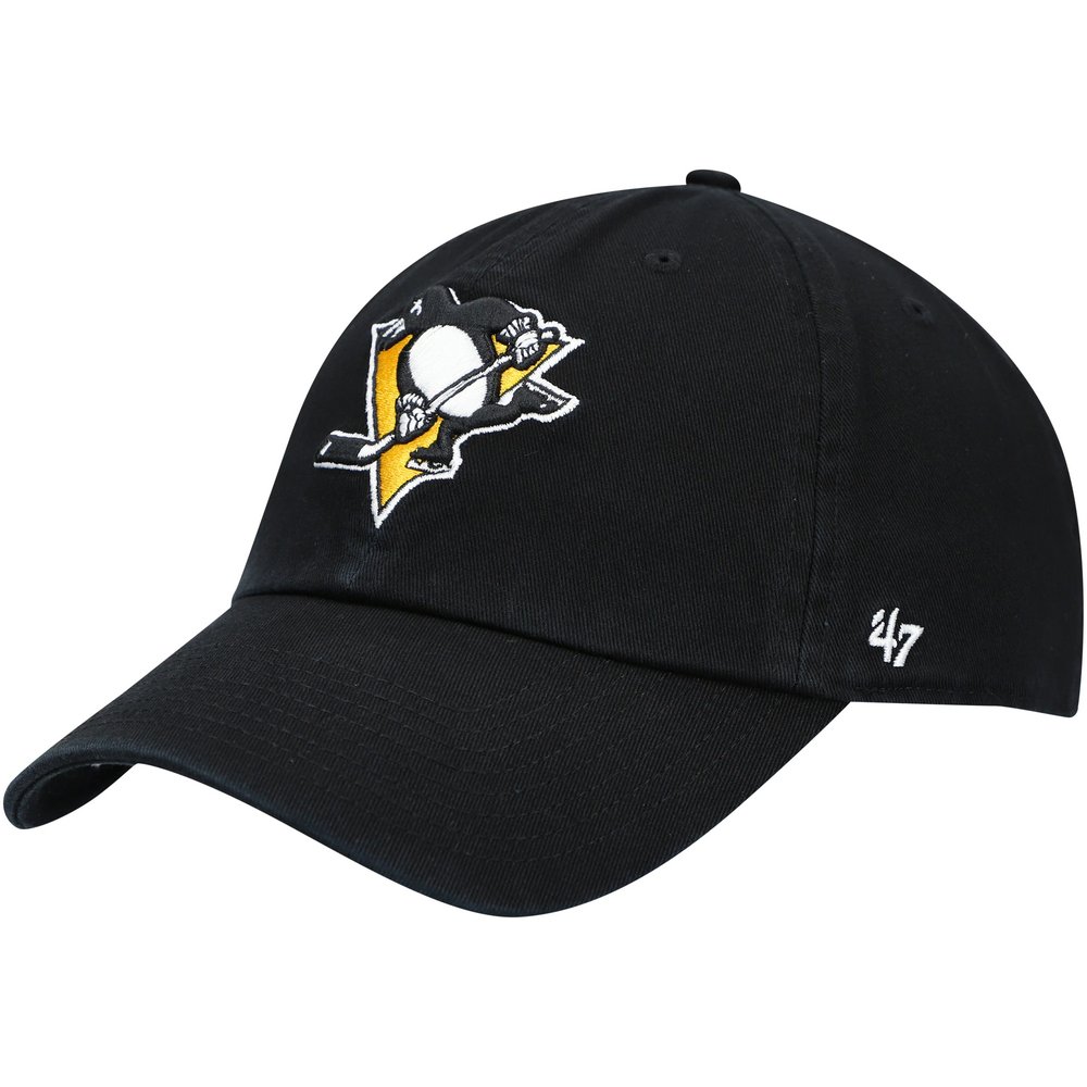 Pittsburgh Penguins '47 Team Clean Up Adjustable Hat - Black