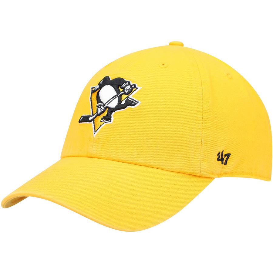 Pittsburgh Penguins '47 Team Clean Up Adjustable Hat - Gold