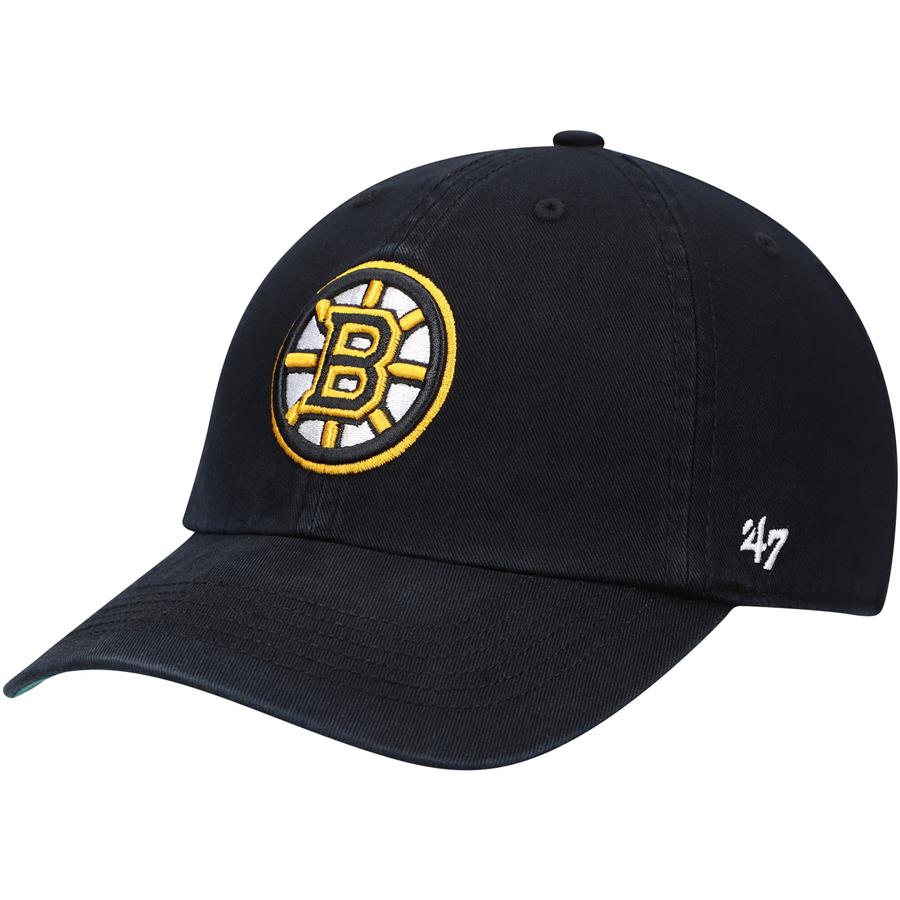Boston Bruins '47 Logo Franchise Fitted Hat - Black