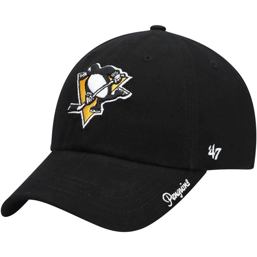 Pittsburgh Penguins '47 Women's Team Miata Clean Up Adjustable Hat - Black
